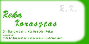 reka korosztos business card